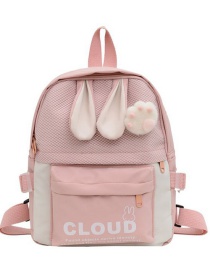 Fashion Pink Cartoon Rabbit Ears Backpack