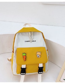Fashion Yellow Big Nylon Cartoon Large Capacity Backpack