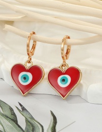 Fashion 4 Red Love Eyes Alloy Drop Oil Love Eyes And Earrings