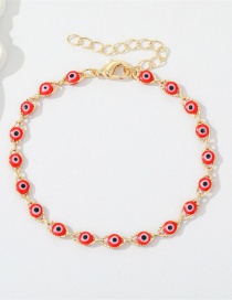 Fashion 4 Hollow Red Eye Alloy Geometric Dripping Eye Bracelet
