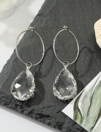 Fashion 5 Transparent Water Droplets Geometric Drop Earrings