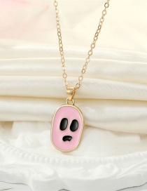 Fashion Pink Metal Ghost Necklace