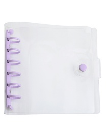 Fashion Transparent Purple Shell (without Inner Page) Pvc Six-hole Loose-leaf Album Holder