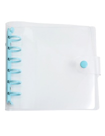 Fashion Transparent Blue Shell (without Inner Page) Pvc Six-hole Loose-leaf Album Holder