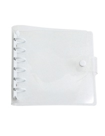 Fashion Glitter White Shell (without Inner Page) Pvc Six-hole Loose-leaf Album Holder