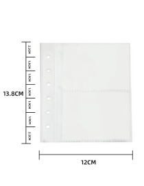 Fashion 10 Sheets Of Six-hole Horizontal Double-grid Inner Pages (without Shell) Pvc Six-hole Loose-leaf Album Holder