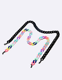 Fashion Complete Set Geometric Acrylic Colorful Chain Glasses Chain