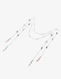 Fashion Complete Set Metal Pearl Glasses Chain Set