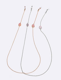Fashion Complete Set Pure Copper Geometric Crack Bead Glasses Chain Set