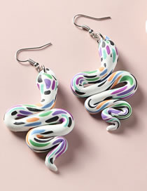 Fashion Serpentine Clay Snake Stud Earrings