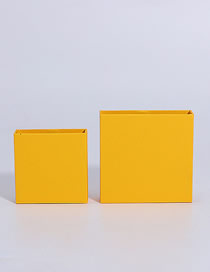 Fashion Yellow Drawer Box 11*11cm Pe Suspension Storage Film Box