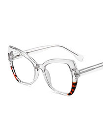 Fashion Clear White/anti-blue Light Tr90 Spring Feet Flat Ferrule Color Glasses Frame