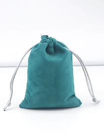 Fashion Deep Lake Blue 15x20cm Flannel Drawstring Drawstring Jewelry Bag (price Of 50)