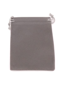 Fashion Gray 13*18cm Flannel Drawstring Bag (price Of 50)