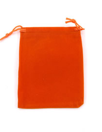 Fashion Orange 7*9cm Flannel Drawstring Bag (price Of 50)