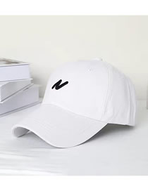 Fashion White Cotton Letter Embroidered Baseball Cap