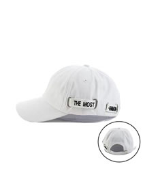Fashion The-white Hat Kuroko Cotton Side Lettering Baseball Cap