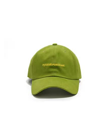 Fashion Pycc-green Cotton Letter Embroidered Baseball Cap