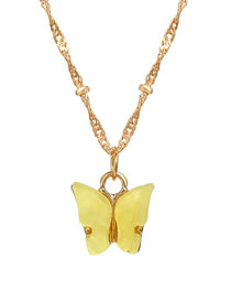 Fashion 4# Acrylic Butterfly Necklace