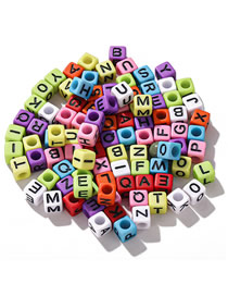 Fashion 4# Resin Color Alphabet Rice Beads Diy Accessories