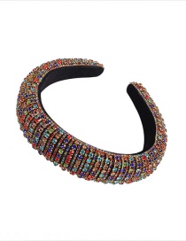 Fashion Color Alloy Diamond Wide-brimmed Headband