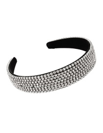 Fashion Silver Fabric Alloy Diamond Headband