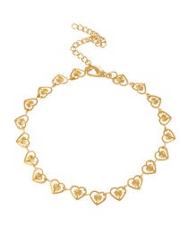 Fashion Gold Titanium Steel Heart Bracelet