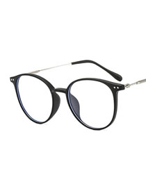 Fashion Sand Black Tr90 Large Frame Flat Glasses Frame