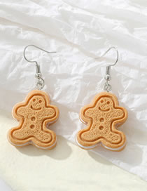Fashion Gingerbread Ear Hooks Resin Gingerbread Man Stud Earrings
