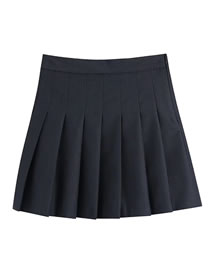 Fashion Grey Woven Pleated Skirt