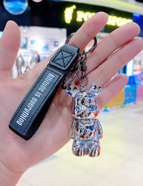 Fashion Silver Electroplated Bear Keychain