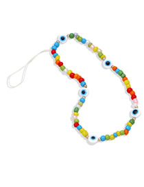 Fashion Color Colorful Beads Beaded Round Eyes Mobile Phone Rope