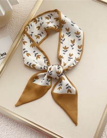 Fashion 9 Love Flower Yellow Geometric Print Knotted Scarf