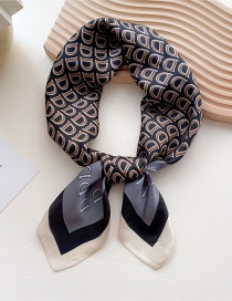 Fashion 12d Frame Gray Geometric Print Knotted Scarf