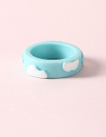 Fashion Blue Irregular Little Cloud Ring