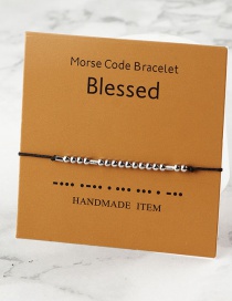 Fashion Blessed Geometric Morse Code Ball Bracelet