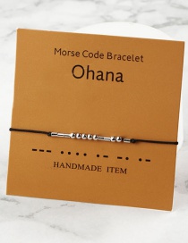 Fashion Ohana Geometric Morse Code Ball Bracelet