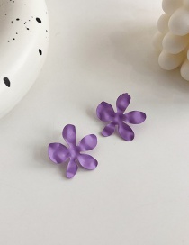 Fashion 3# Alloy Spray Paint Flower Stud Earrings