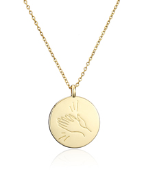 Fashion Gold Brass Gold Plated Medal Necklace