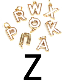 Fashion Z Copper Gold Plated 26 Letter Pendant Accessories