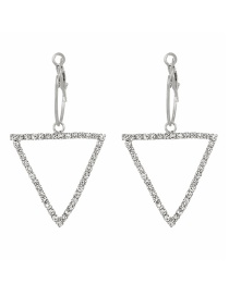 Fashion Silver Alloy Diamond Triangle Ear Roll