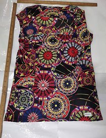 Fashion Color Geometric Print Sleeveless Dress