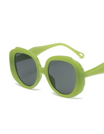 Fashion C04 Green Large Round Frame Sunglasses Pc