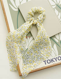 Fashion Yellow Flower Ribbon Cloth Printing Circle