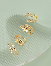 Fashion Gold Color Alloy Irregular Earrings Set