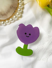 Fashion Purple Tulips Flowers Mobile Phone Balloon Bracket