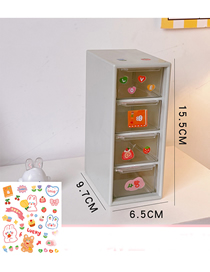 Fashion 8 # Green Storage Box (send Stickers) Plastic Transparent Drawer Storage Box