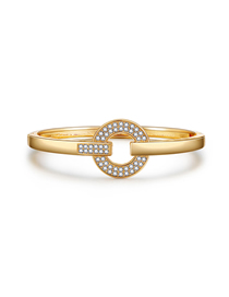 Fashion Gold Alloy Diamond Ring Bracelet
