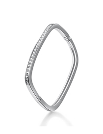 Fashion Silver Square Diamond Bracelet Alloy Lines