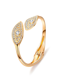 Fashion Gold Bangle Alloy Diamond Geometry